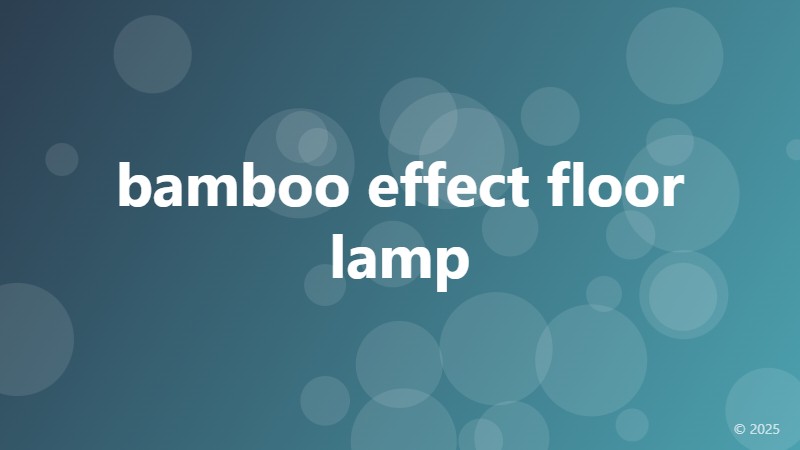 bamboo effect floor lamp