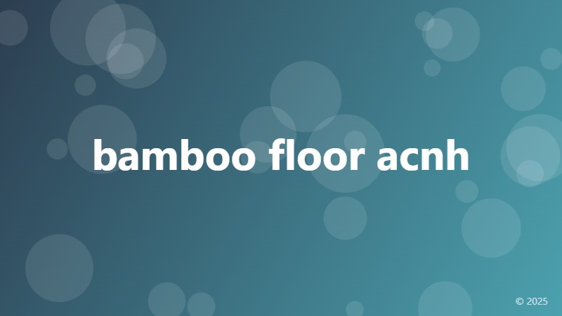 bamboo floor acnh