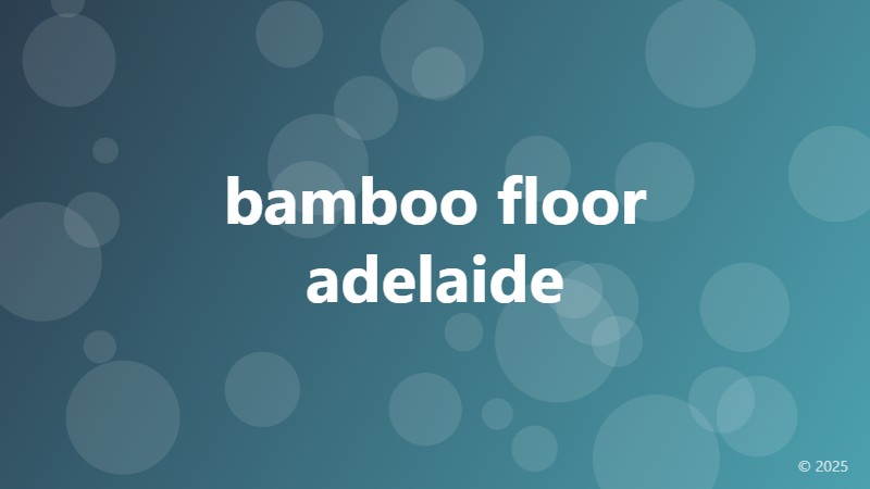 bamboo floor adelaide