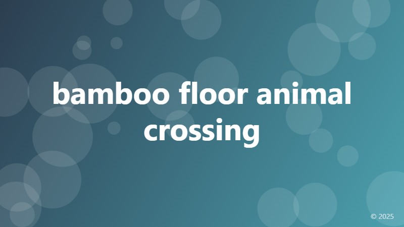 bamboo floor animal crossing