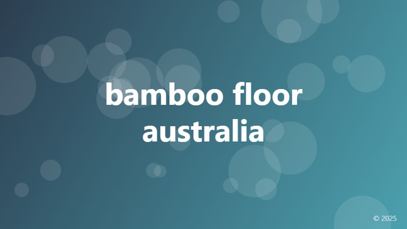 bamboo floor australia