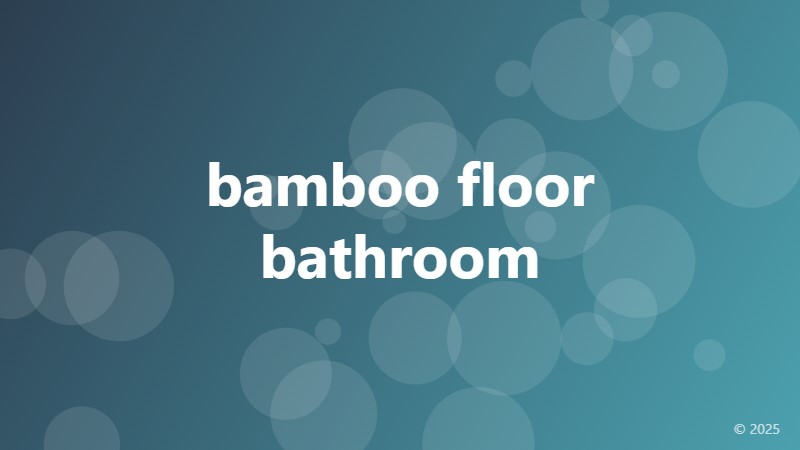 bamboo floor bathroom
