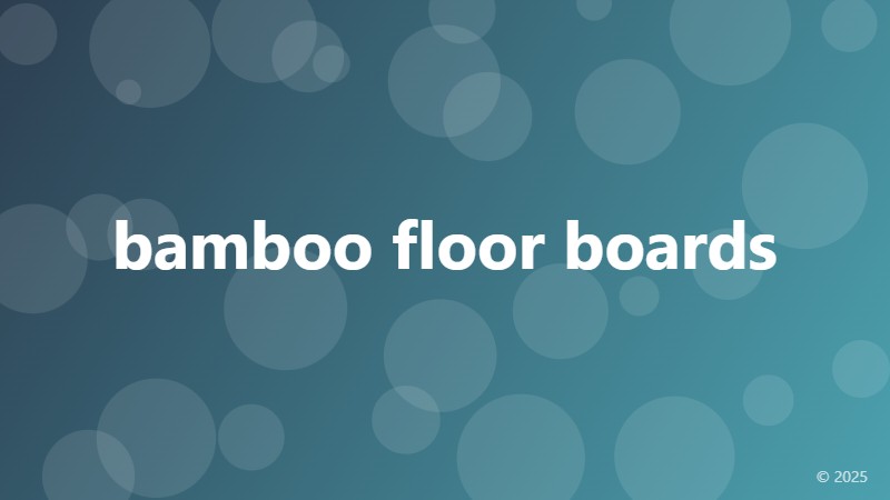 bamboo floor boards