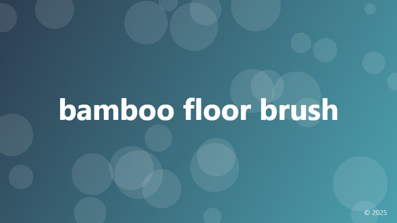 bamboo floor brush