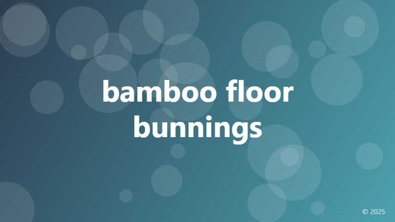 bamboo floor bunnings