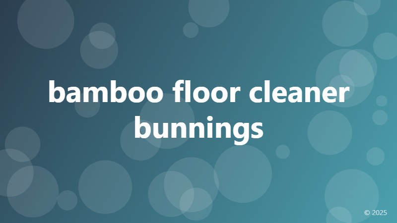 bamboo floor cleaner bunnings