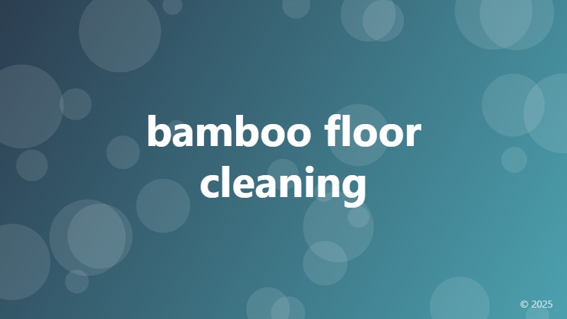 bamboo floor cleaning