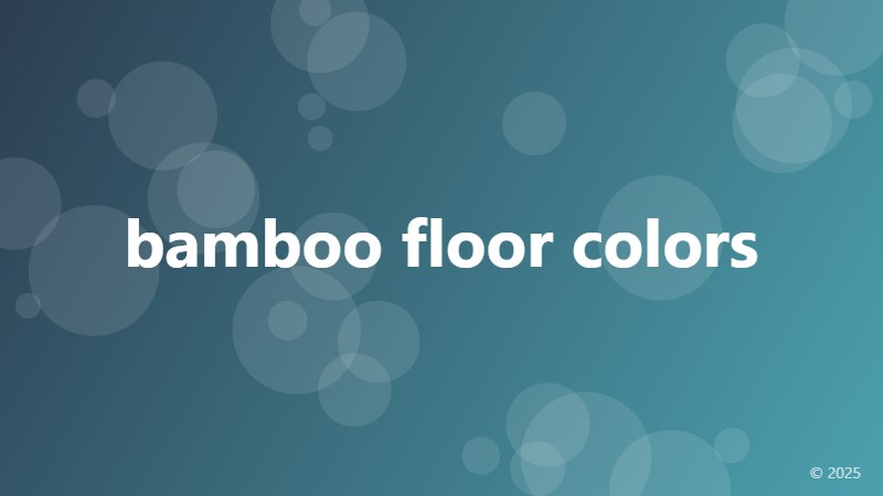 bamboo floor colors