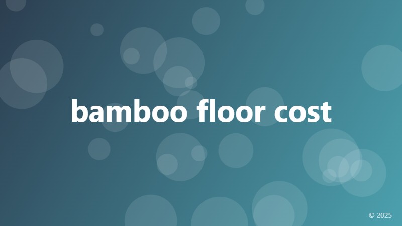 bamboo floor cost