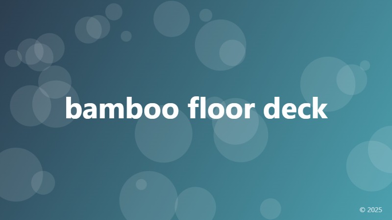 bamboo floor deck
