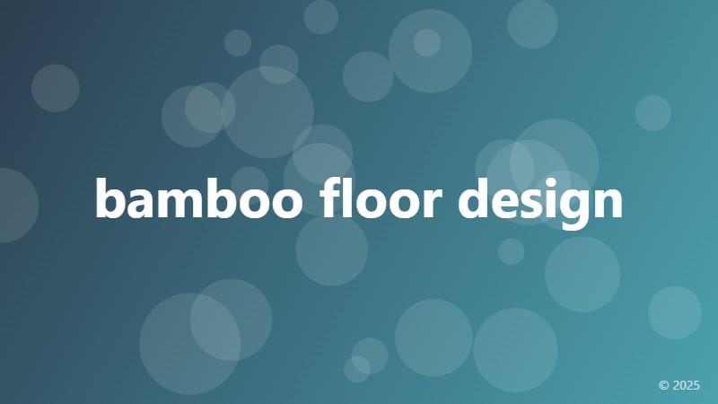 bamboo floor design