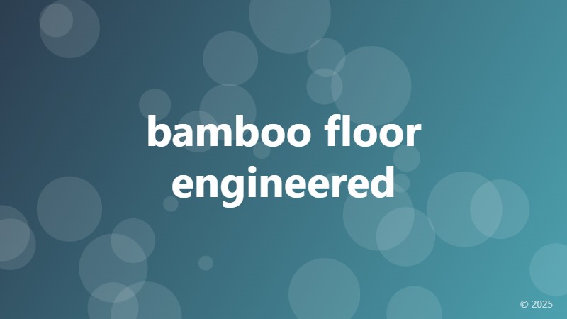 bamboo floor engineered