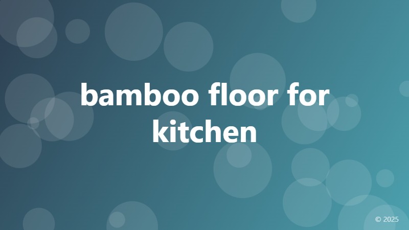 bamboo floor for kitchen