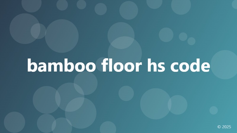 bamboo floor hs code