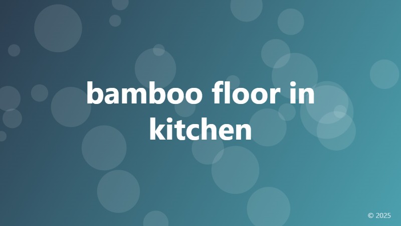 bamboo floor in kitchen