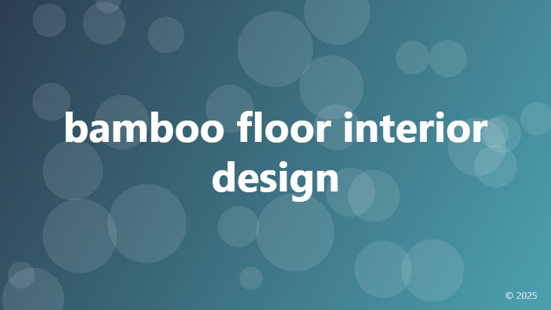 bamboo floor interior design