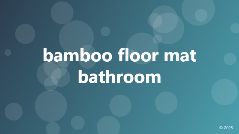 bamboo floor mat bathroom