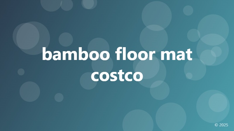 bamboo floor mat costco