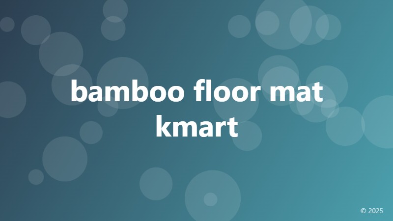 bamboo floor mat kmart