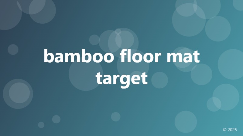 bamboo floor mat target