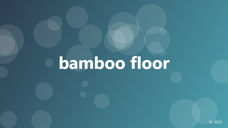 bamboo floor
