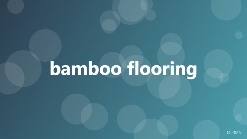 bamboo flooring