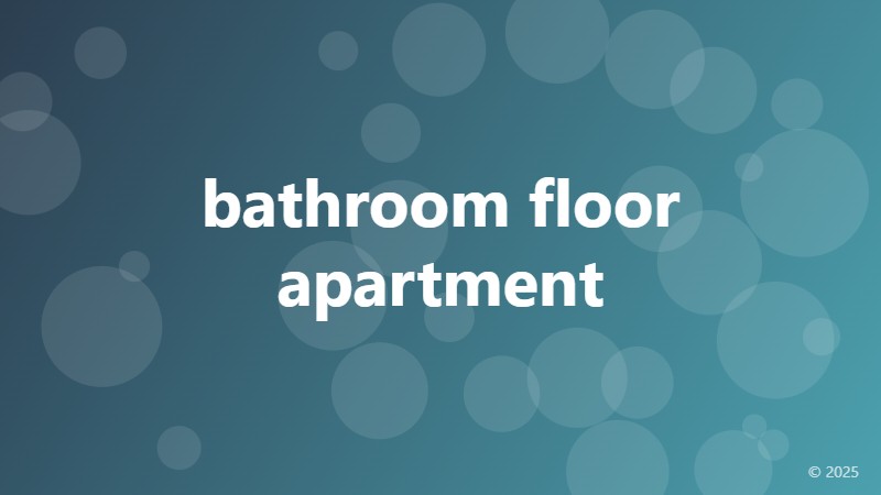 bathroom floor apartment