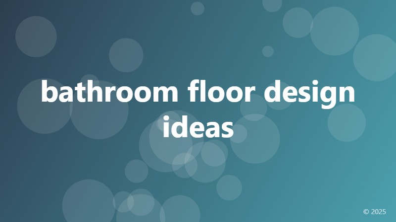 bathroom floor design ideas