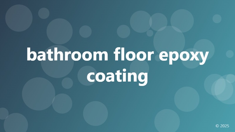 bathroom floor epoxy coating