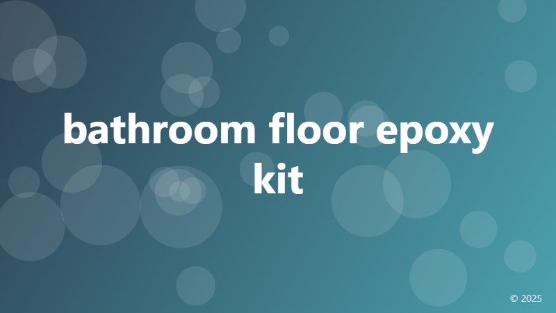 bathroom floor epoxy kit