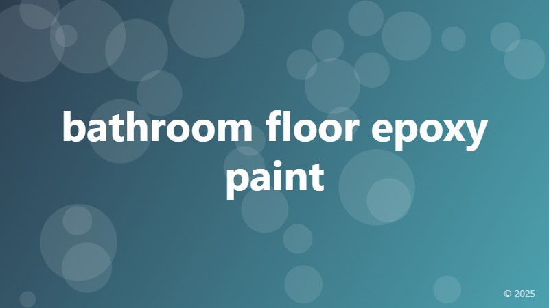 bathroom floor epoxy paint