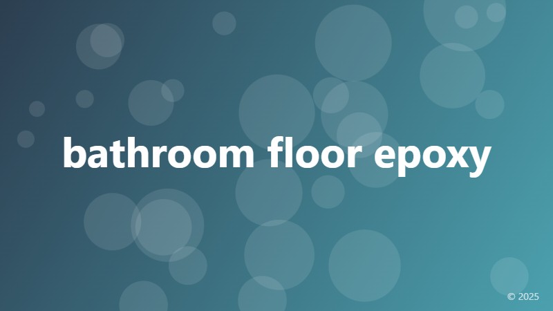 bathroom floor epoxy