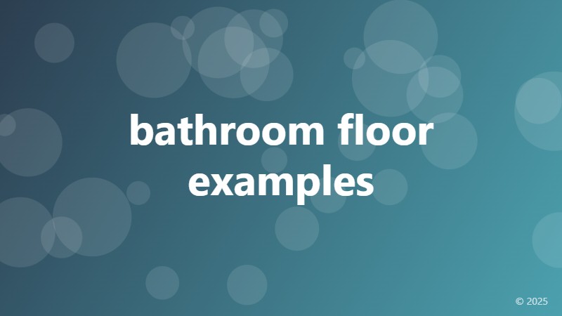 bathroom floor examples
