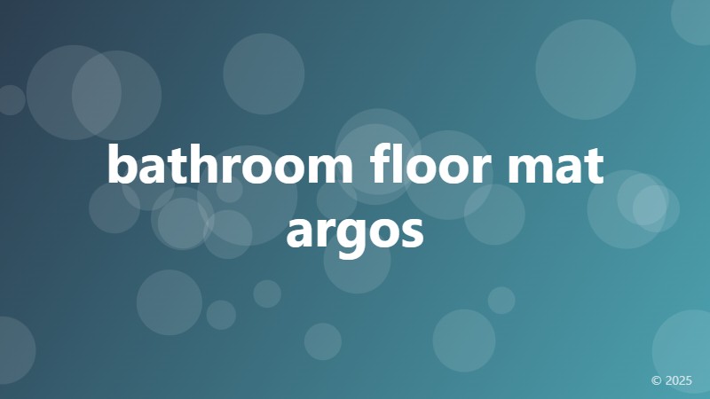 bathroom floor mat argos