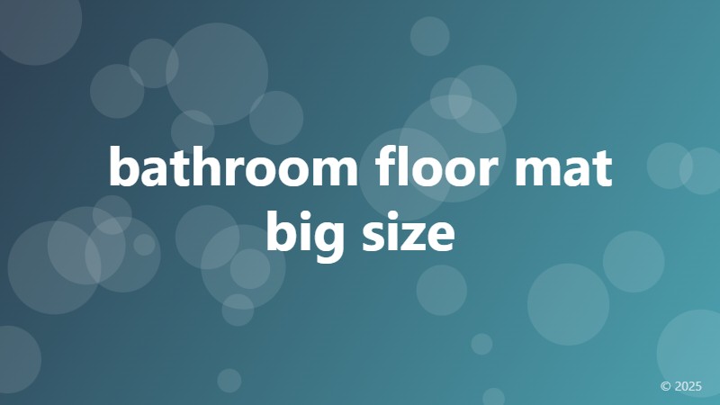 bathroom floor mat big size