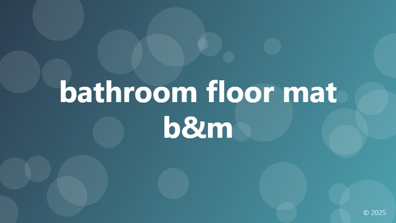 bathroom floor mat b&m