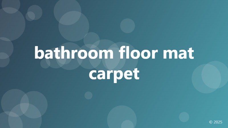 bathroom floor mat carpet