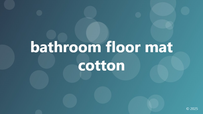 bathroom floor mat cotton
