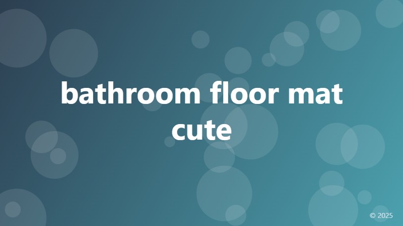 bathroom floor mat cute
