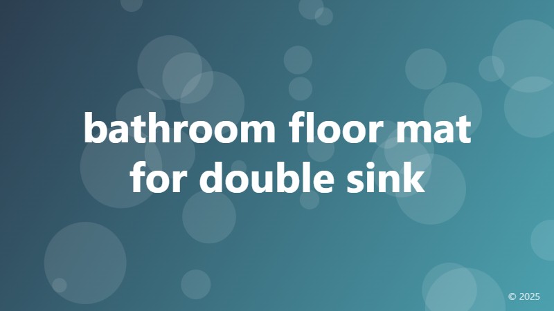 bathroom floor mat for double sink