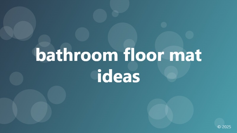 bathroom floor mat ideas