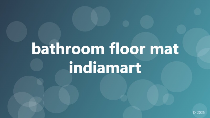 bathroom floor mat indiamart