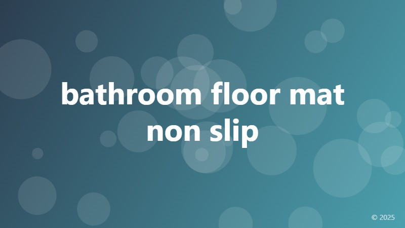 bathroom floor mat non slip