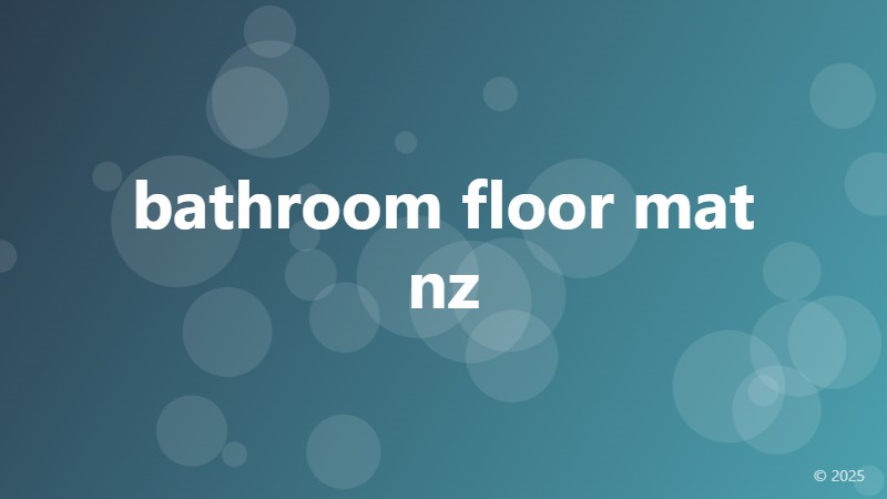 bathroom floor mat nz