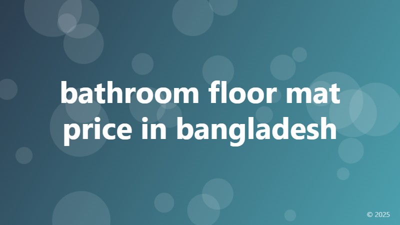 bathroom floor mat price in bangladesh