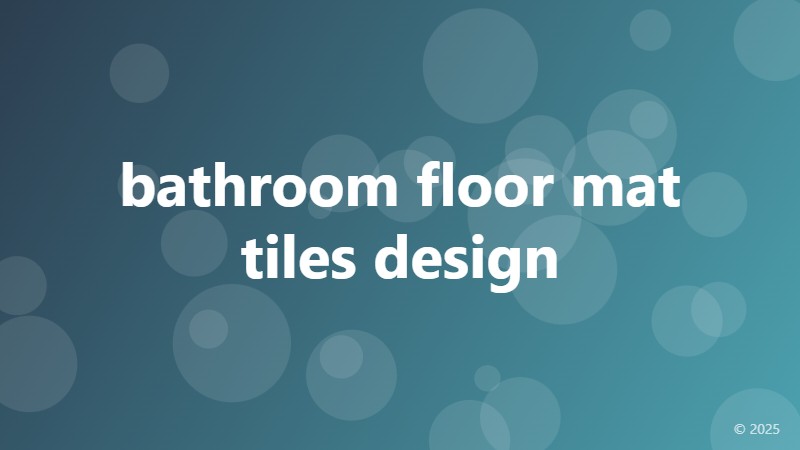 bathroom floor mat tiles design