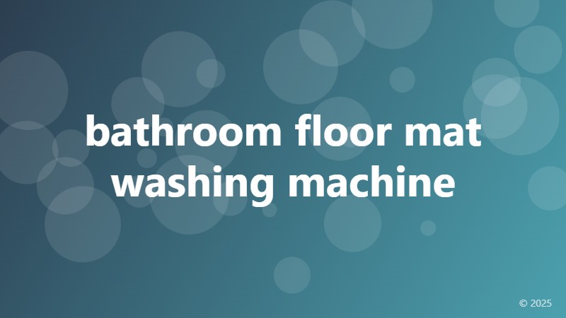 bathroom floor mat washing machine