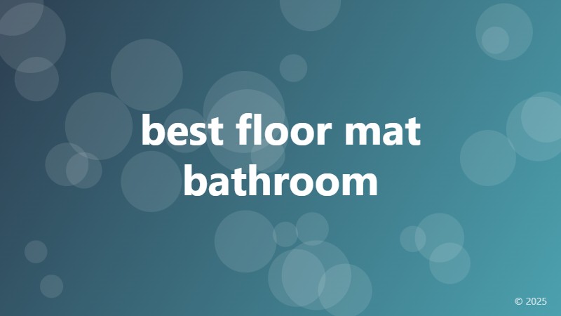 best floor mat bathroom