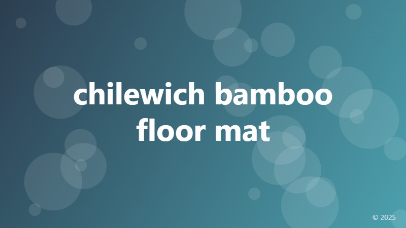 chilewich bamboo floor mat