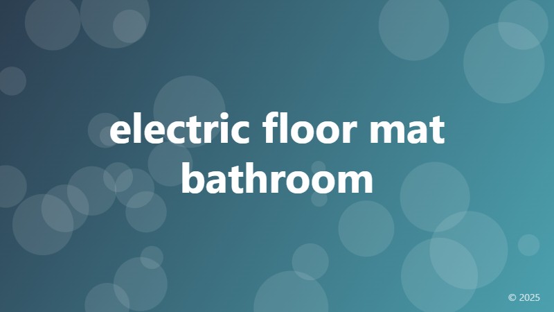 electric floor mat bathroom